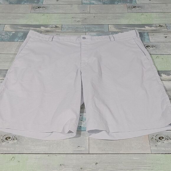Nike Golf Light Blue Striped Shorts sz 42 - Picture 1 of 5